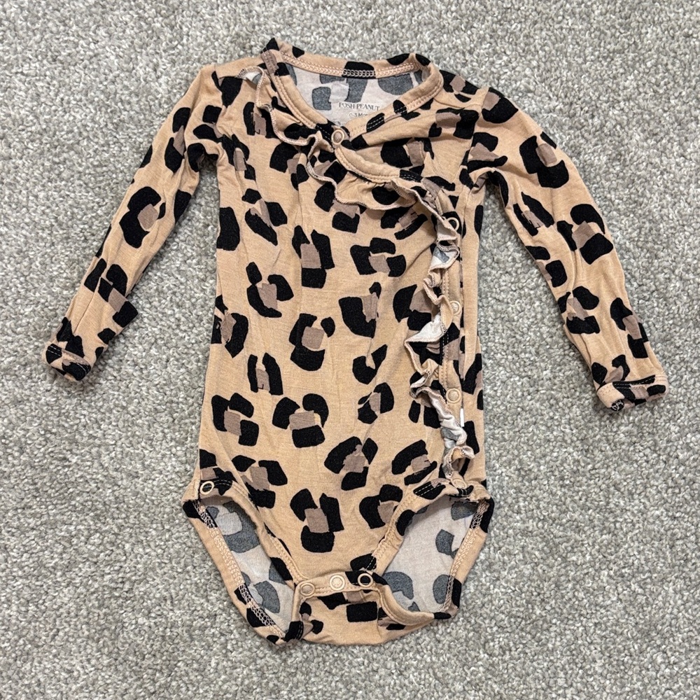 Posh Peanut Tan and Black Leopard Print Bodysuit
